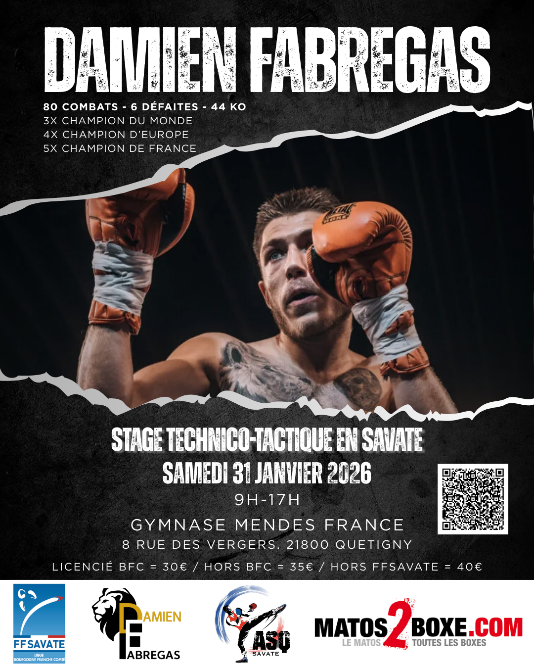 INSCRIPTION STAGE DAMIEN FABREGAS